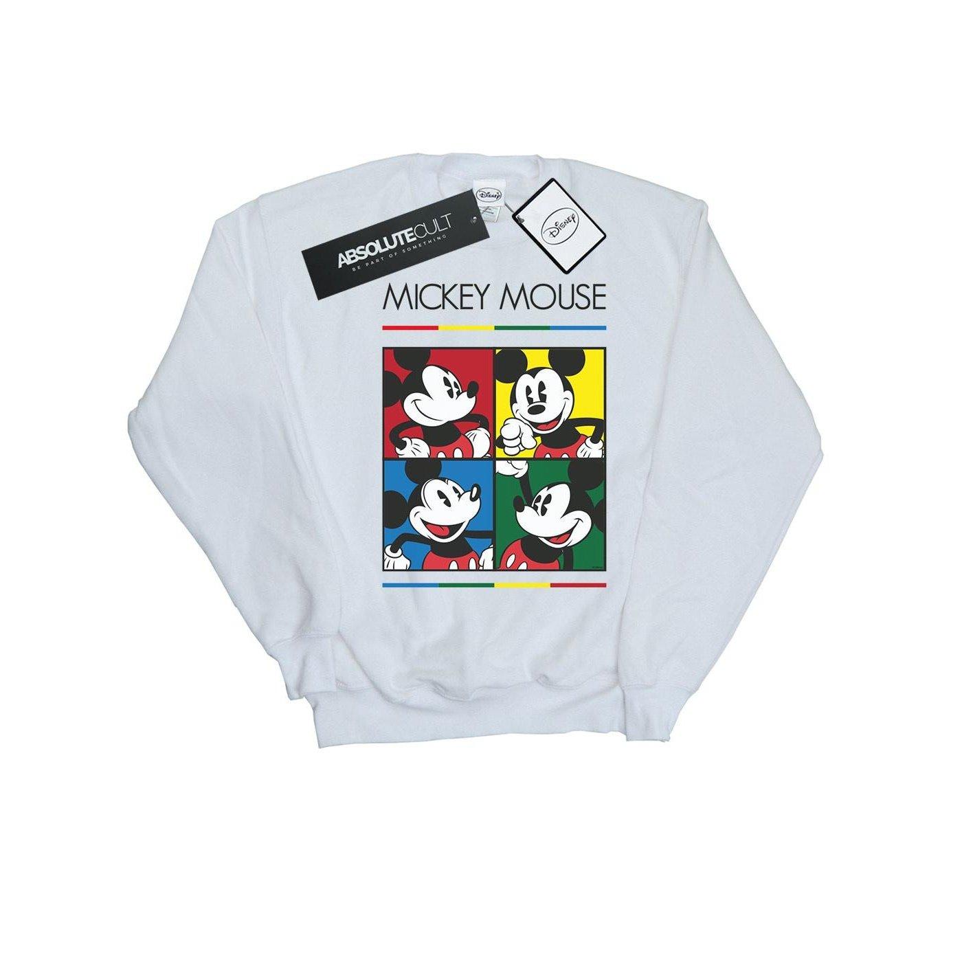 Mickey Mouse Square Colour Sweatshirt Herren Weiss S von Disney