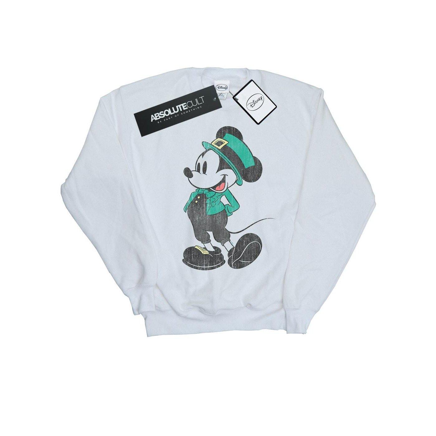 Mickey Mouse St Patrick Costume Sweatshirt Damen Weiss L von Disney