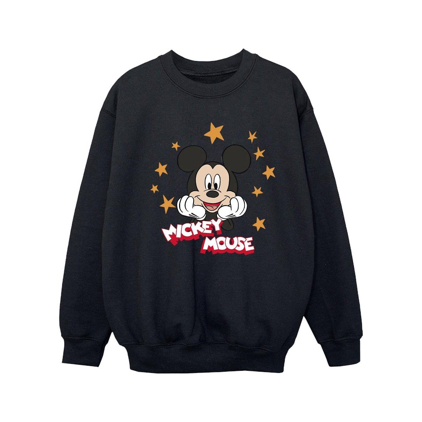 Mickey Mouse Stars Sweatshirt Mädchen Schwarz 116 von Disney