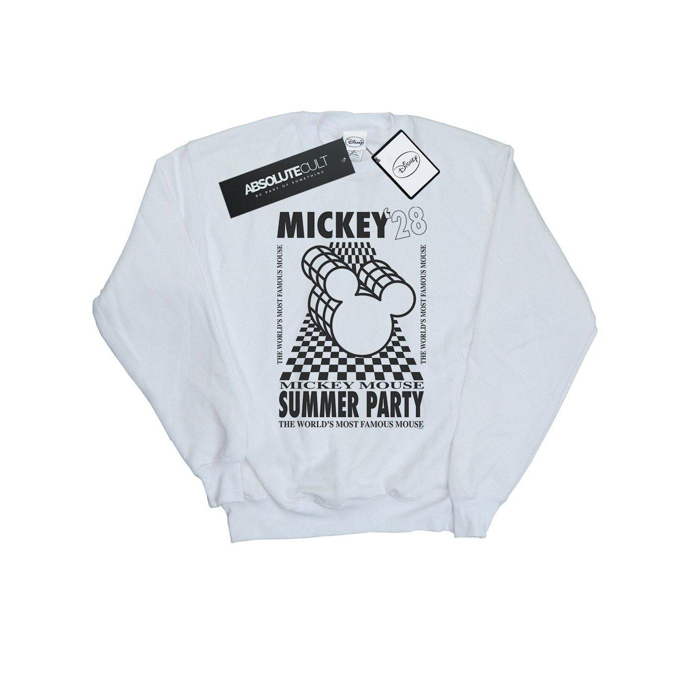 Mickey Mouse Summer Party Sweatshirt Herren Weiss L von Disney