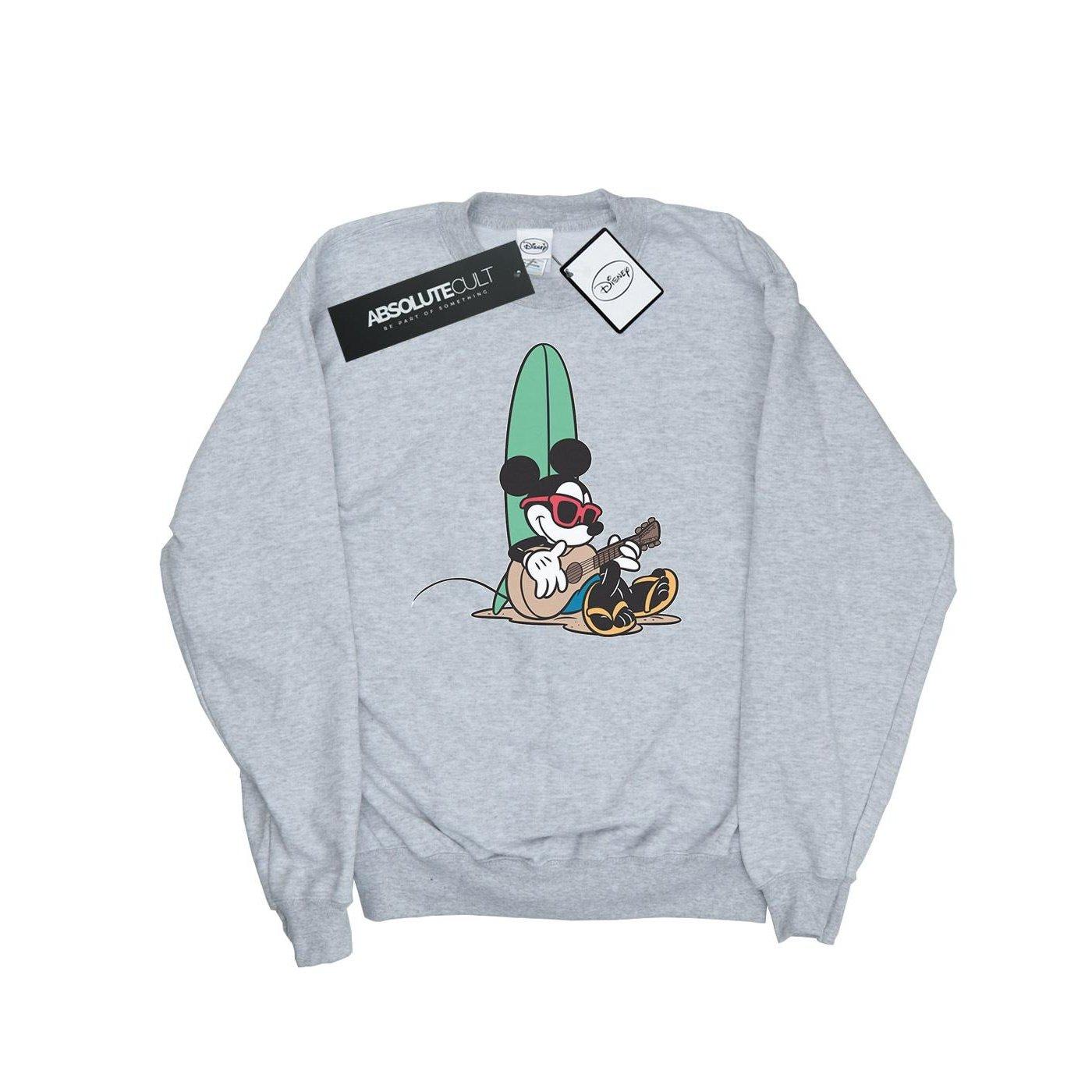 Mickey Mouse Surf And Chill Sweatshirt Mädchen Grau 128 von Disney