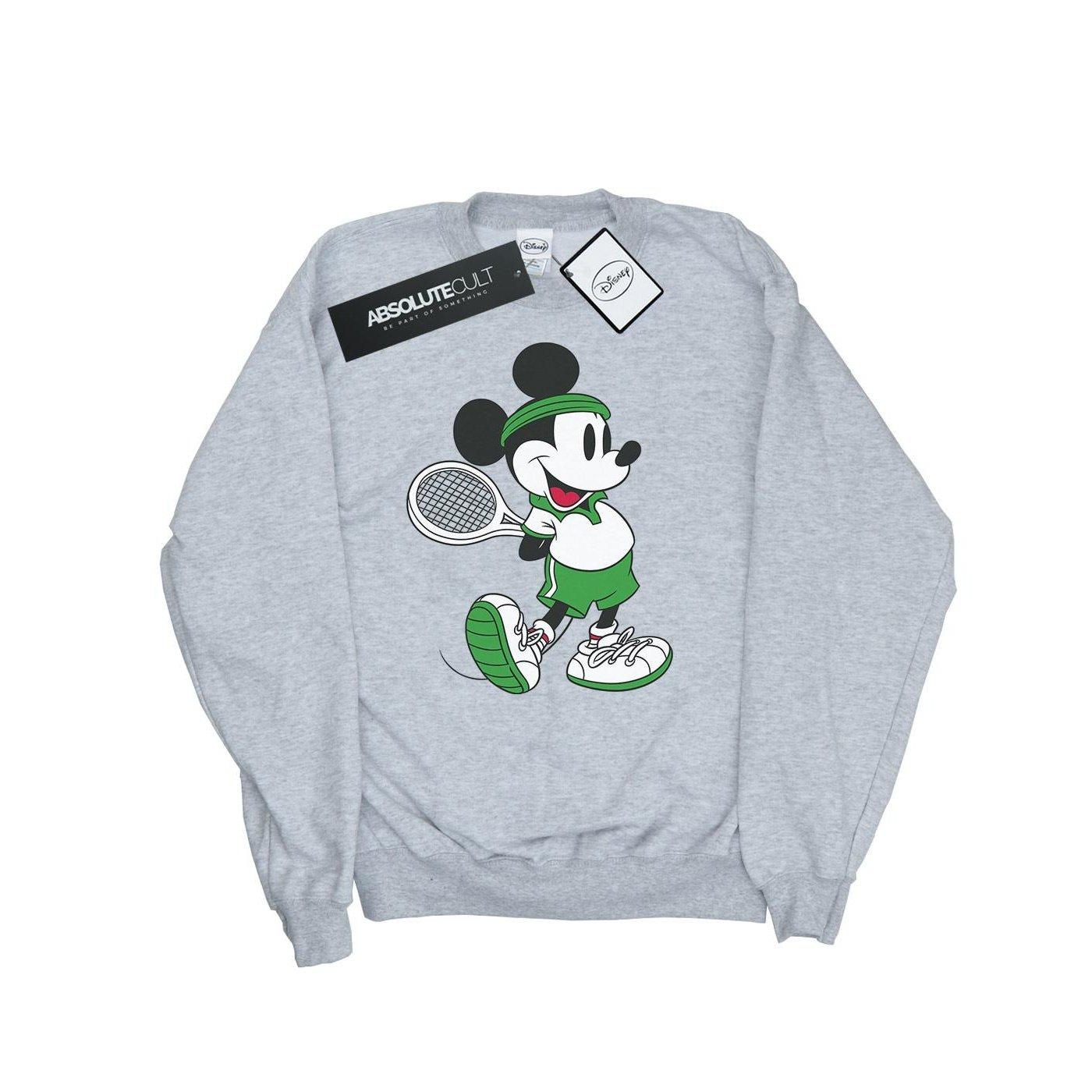 Mickey Mouse Tennis Sweatshirt Mädchen Grau 128 von Disney