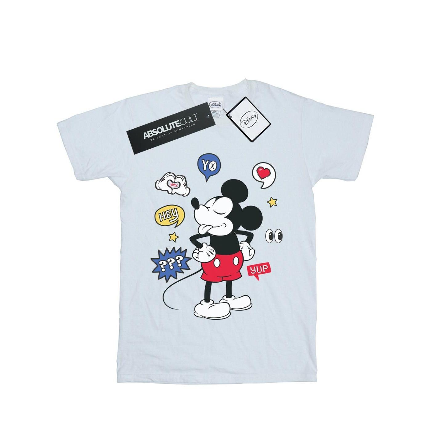 Mickey Mouse Tongue Out Tshirt Mädchen Weiss 152-158 von Disney