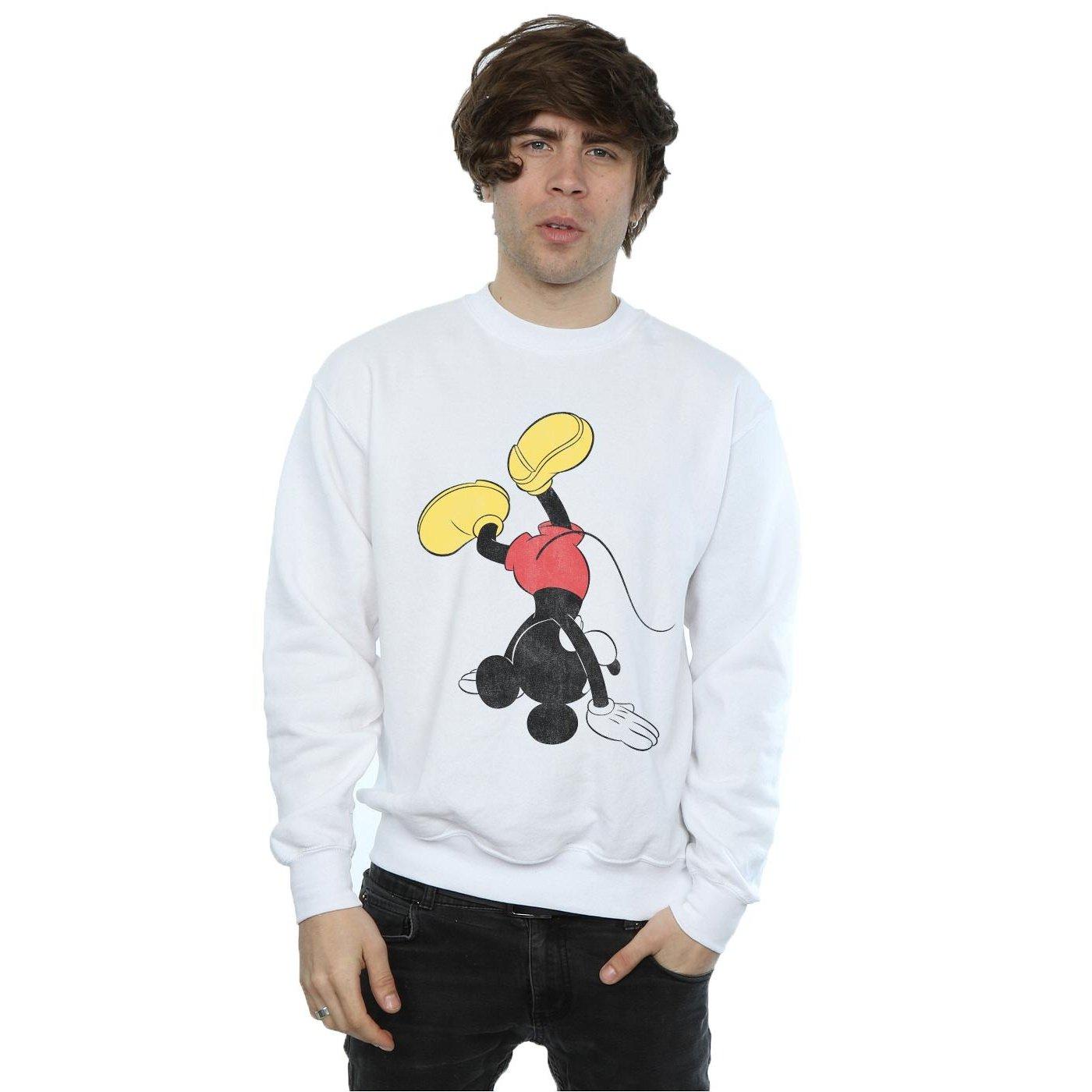 Mickey Mouse Upside Down Sweatshirt Herren Weiss L von Disney