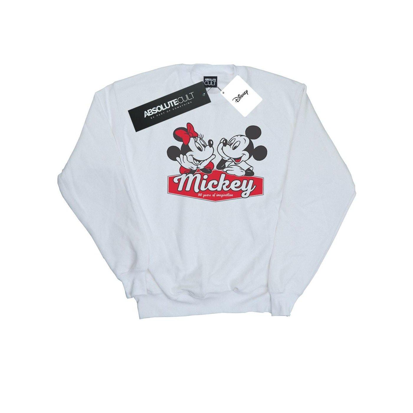 Mickie And Minnie 90 Years Sweatshirt Mädchen Weiss 140/146 von Disney