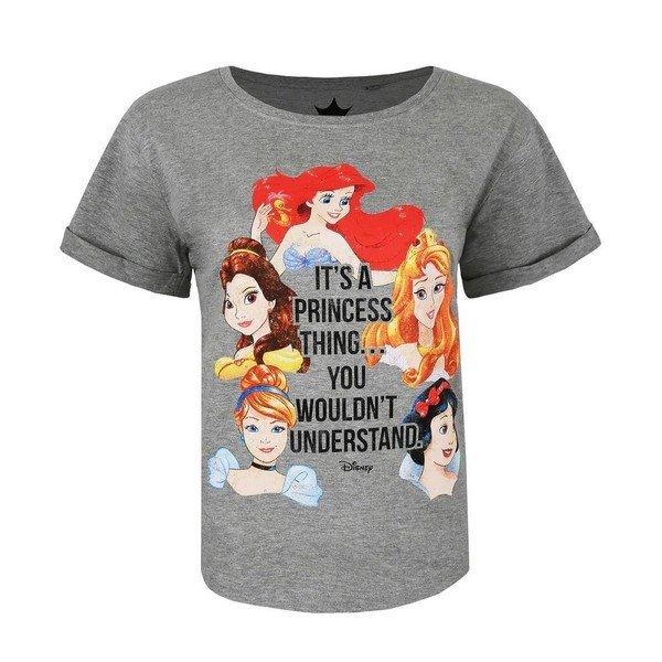 It's A Princess Thing Tshirt Damen Grau M von Disney