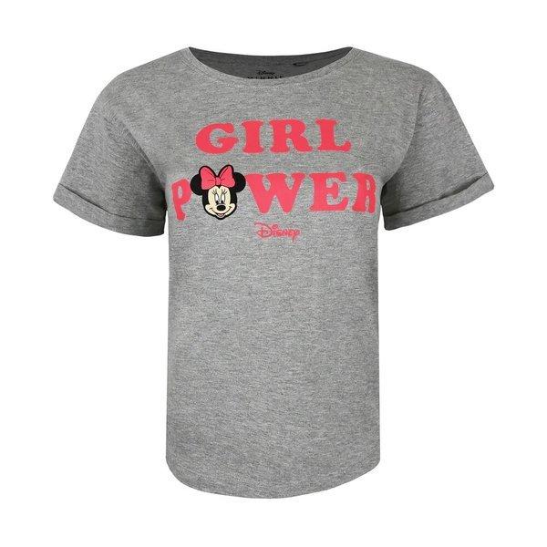 Girl Power Tshirt Damen Taubengrau M von Disney