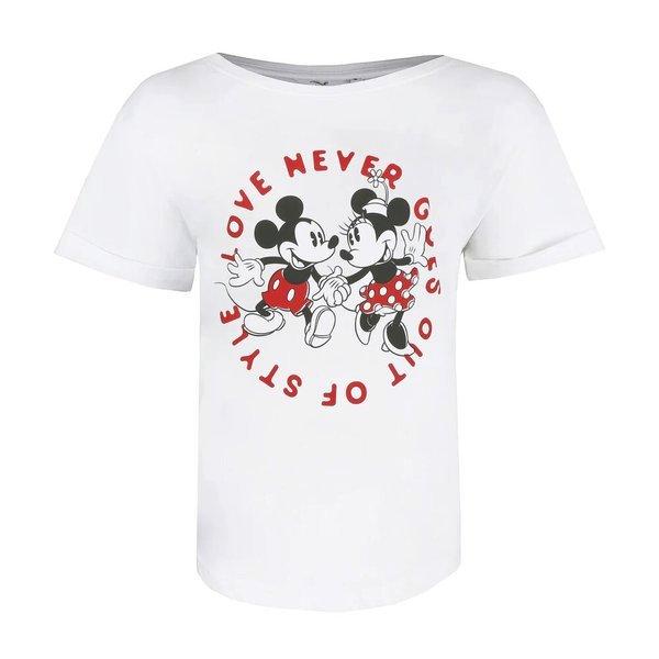 Love Never Goes Out Of Style Tshirt Damen Weiss M von Disney