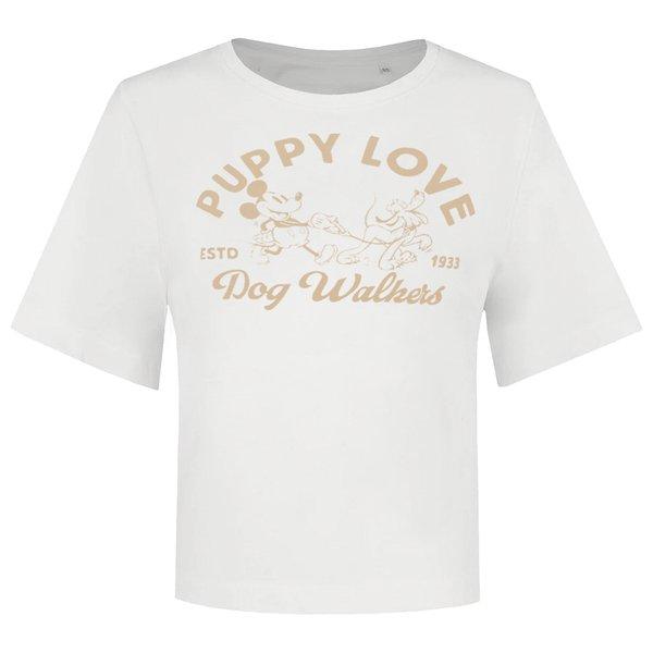Puppy Love Tshirt Damen Weiss M von Disney