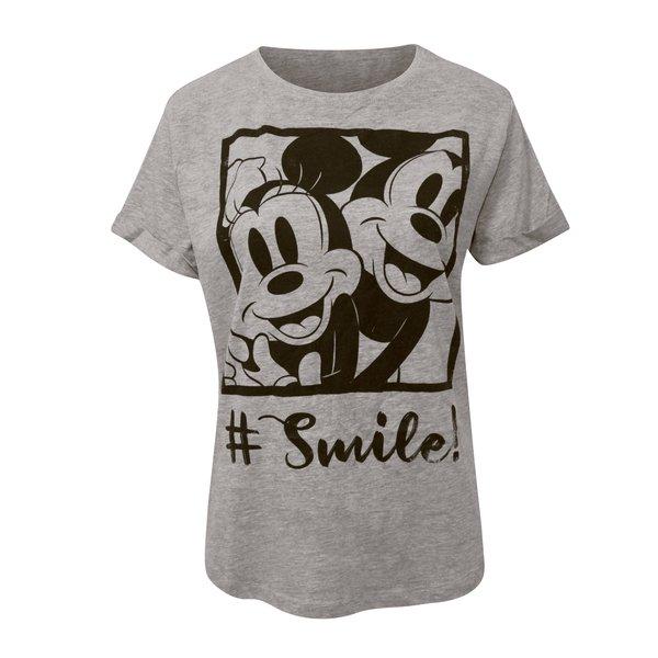 Smile Tshirt Damen Grau M von Disney