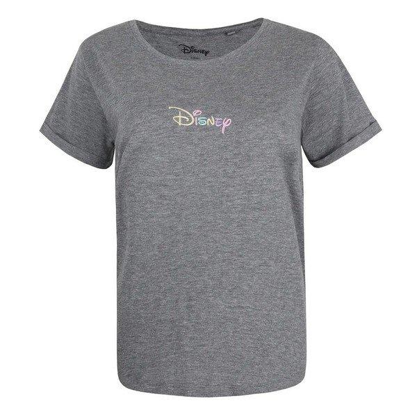 Tshirt Logo Damen Taubengrau S von Disney