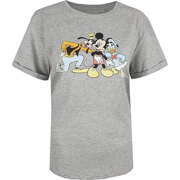 Mickeys Crew Tshirt Damen Grau S von Disney