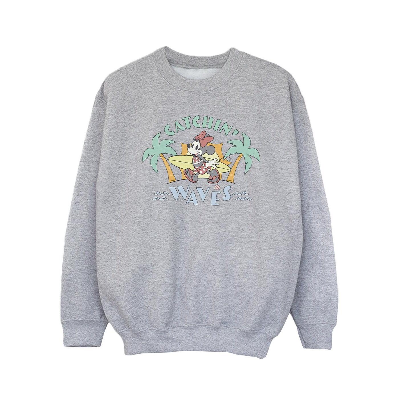 Minnie Mouse Catchin Waves Sweatshirt Unisex Grau 104 von Disney