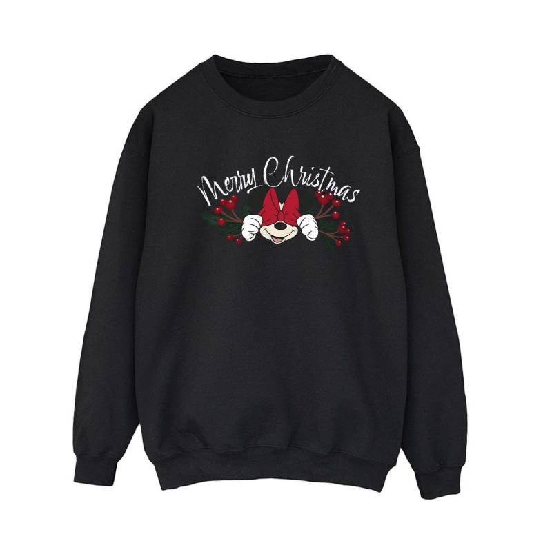 Minnie Mouse Christmas Holly Sweatshirt Damen Schwarz XL von Disney