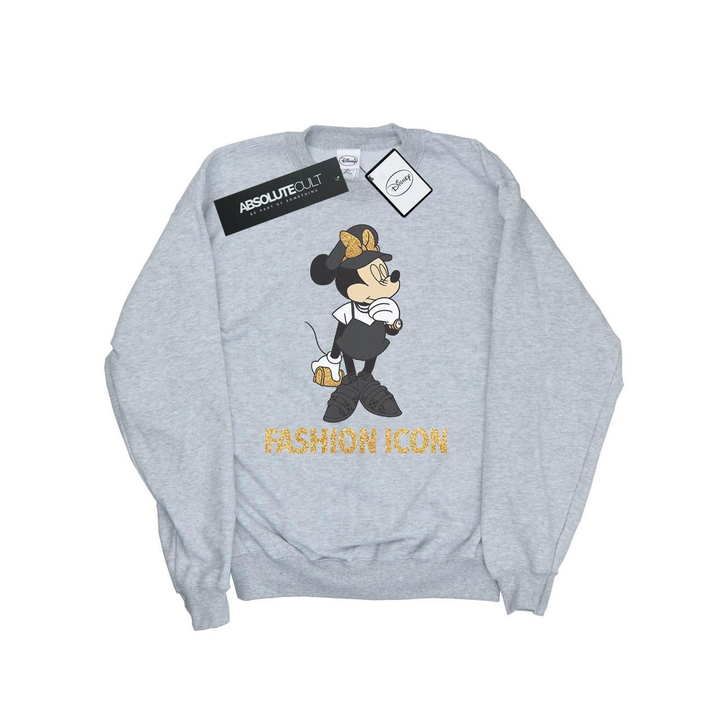 Minnie Mouse Fashion Icon Sweatshirt Jungen Grau 128 von Disney
