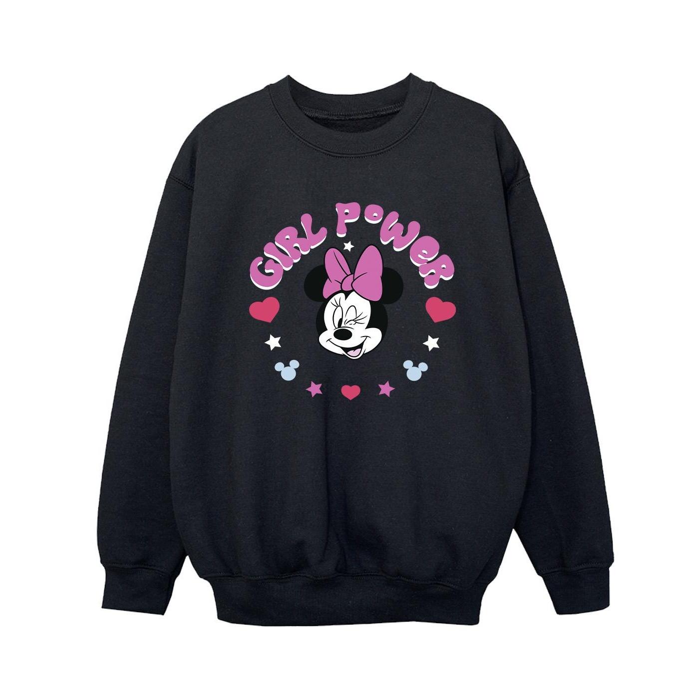 Minnie Mouse Girl Power Sweatshirt Unisex Schwarz 152-158 von Disney