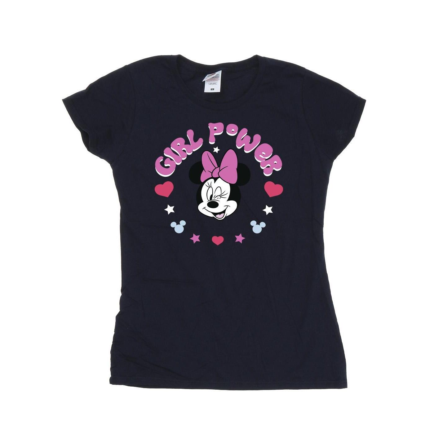 Minnie Mouse Girl Power Tshirt Damen Marine S von Disney