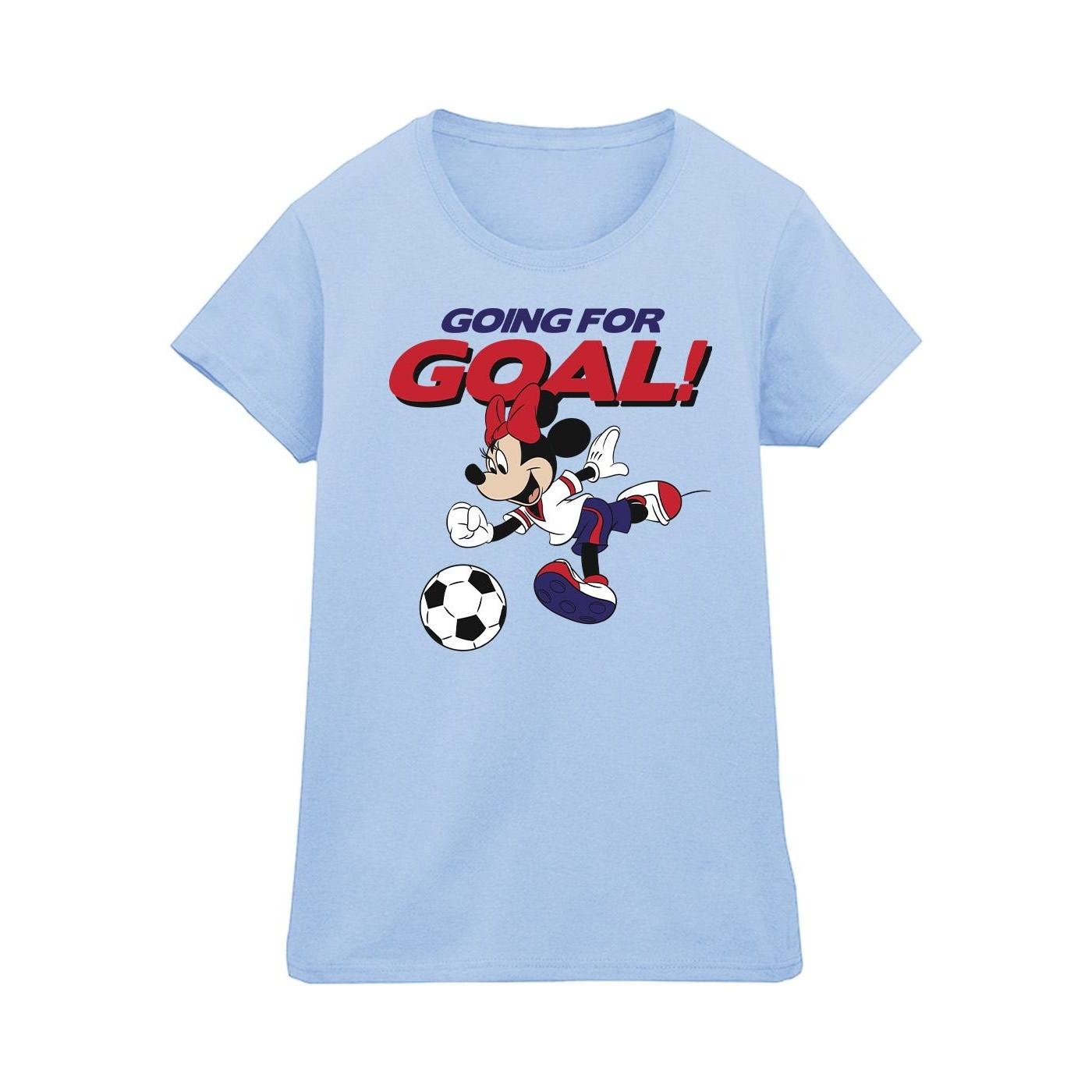 Minnie Mouse Going For Goal Tshirt Damen Blau XXL von Disney
