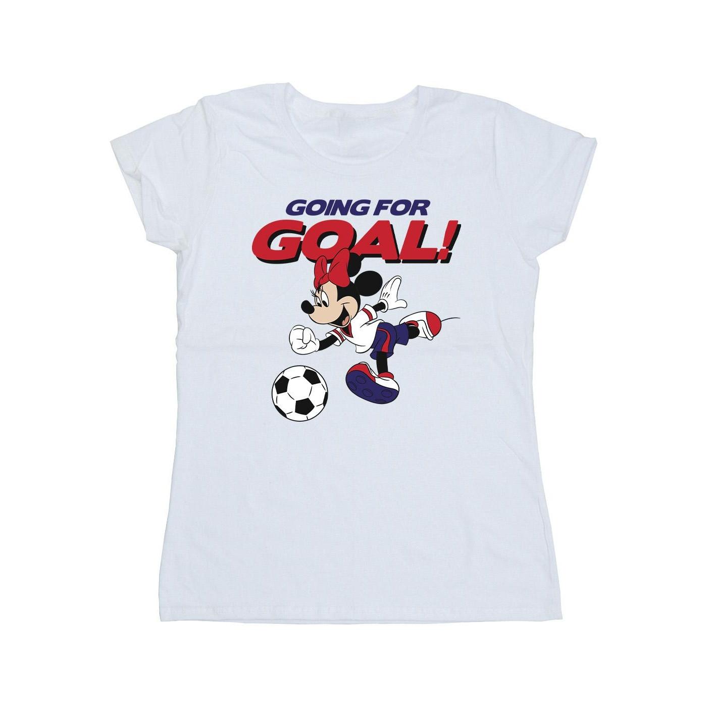 Minnie Mouse Going For Goal Tshirt Damen Weiss M von Disney