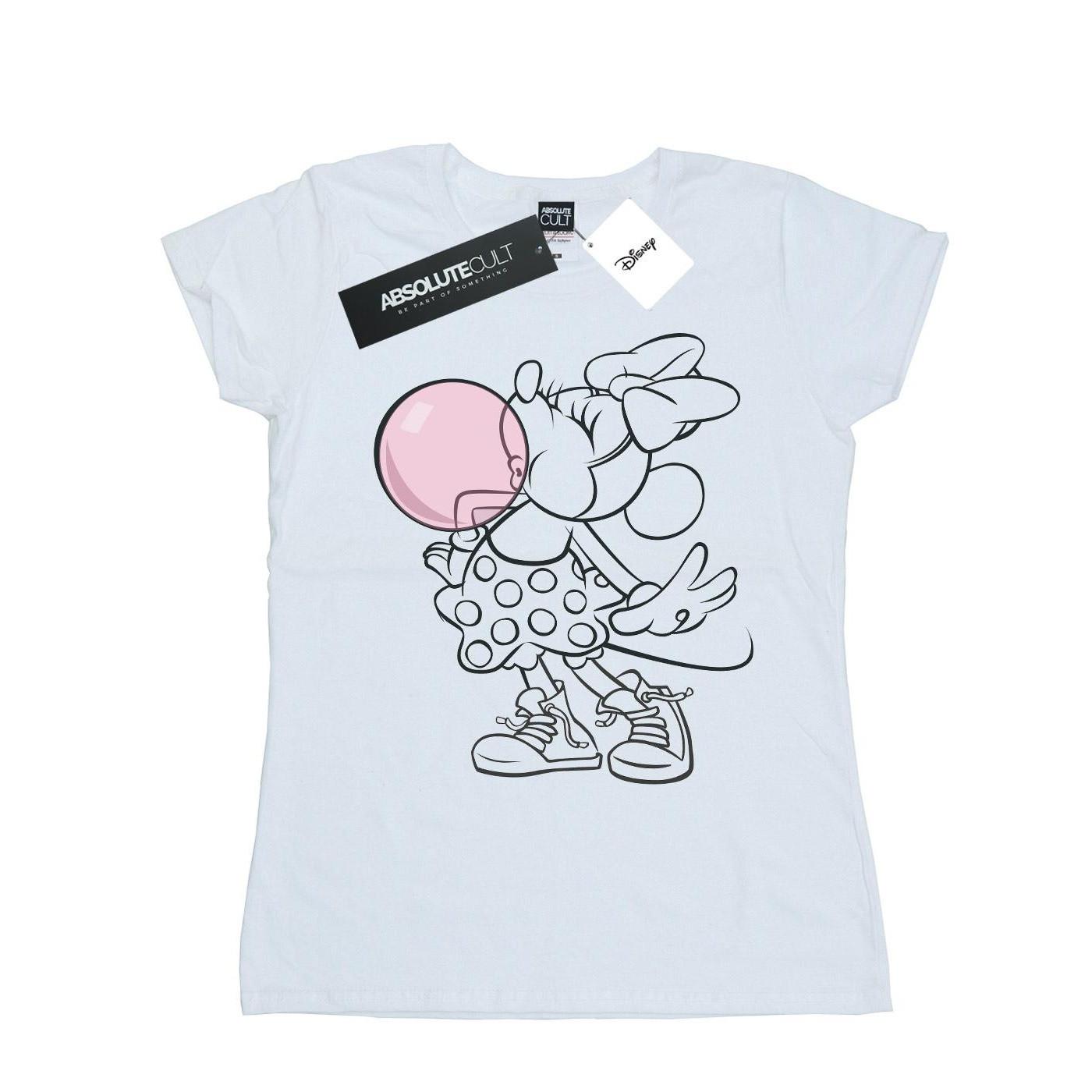 Minnie Mouse Gum Bubble Tshirt Damen Weiss S von Disney