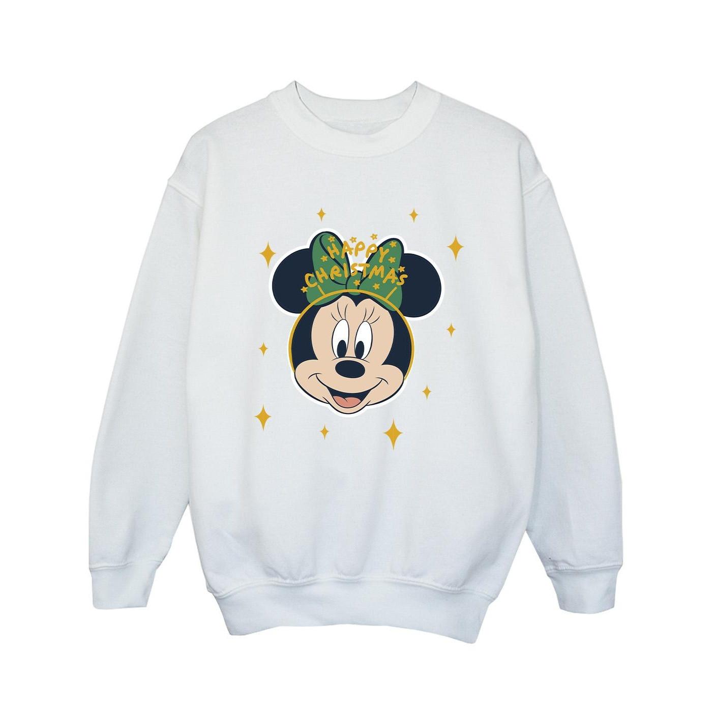 Minnie Mouse Happy Christmas Sweatshirt Unisex Weiss 116 von Disney