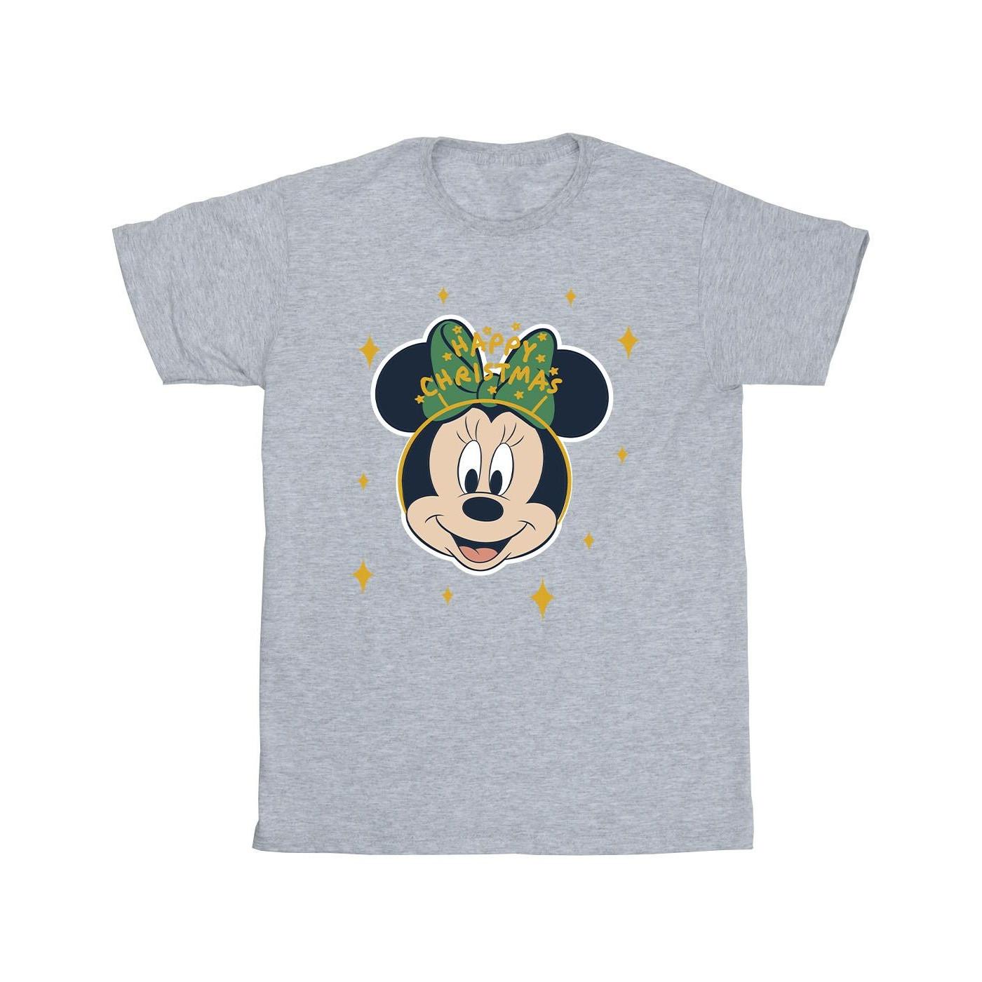 Minnie Mouse Happy Christmas Tshirt Mädchen Grau 140/146 von Disney