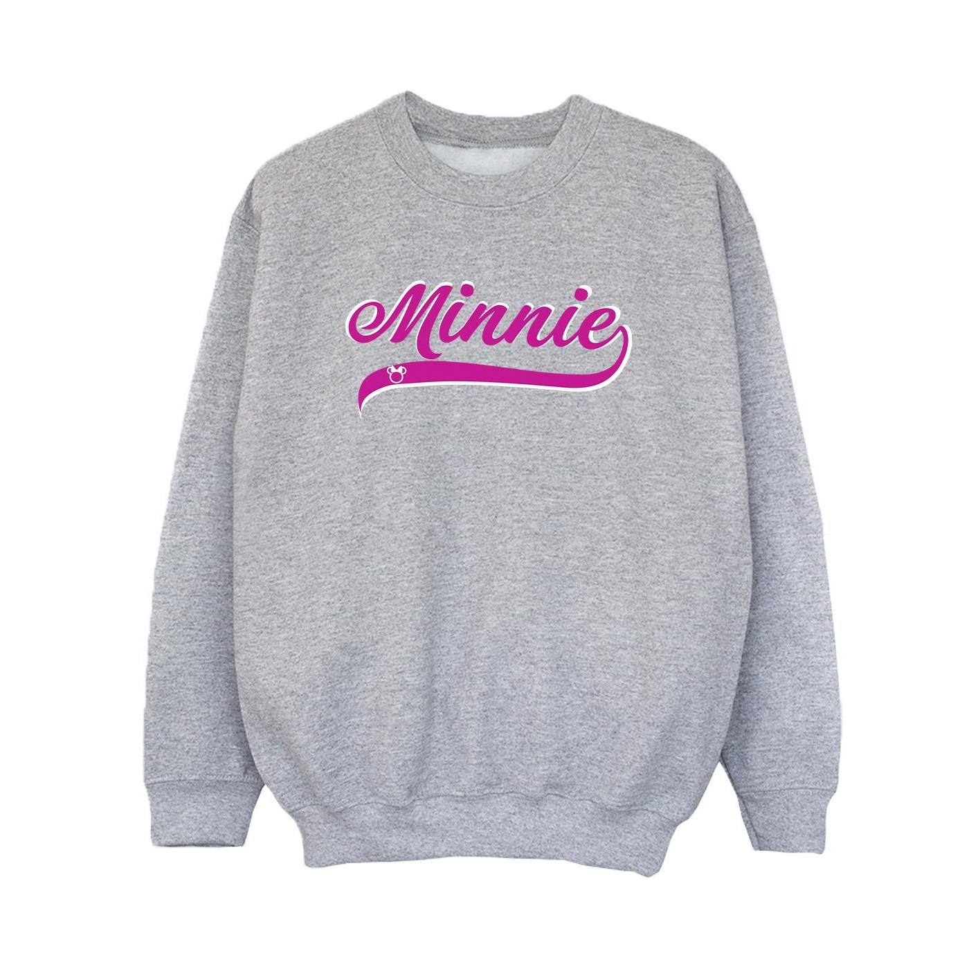 Minnie Mouse Logo Sweatshirt Jungen Grau 104 von Disney