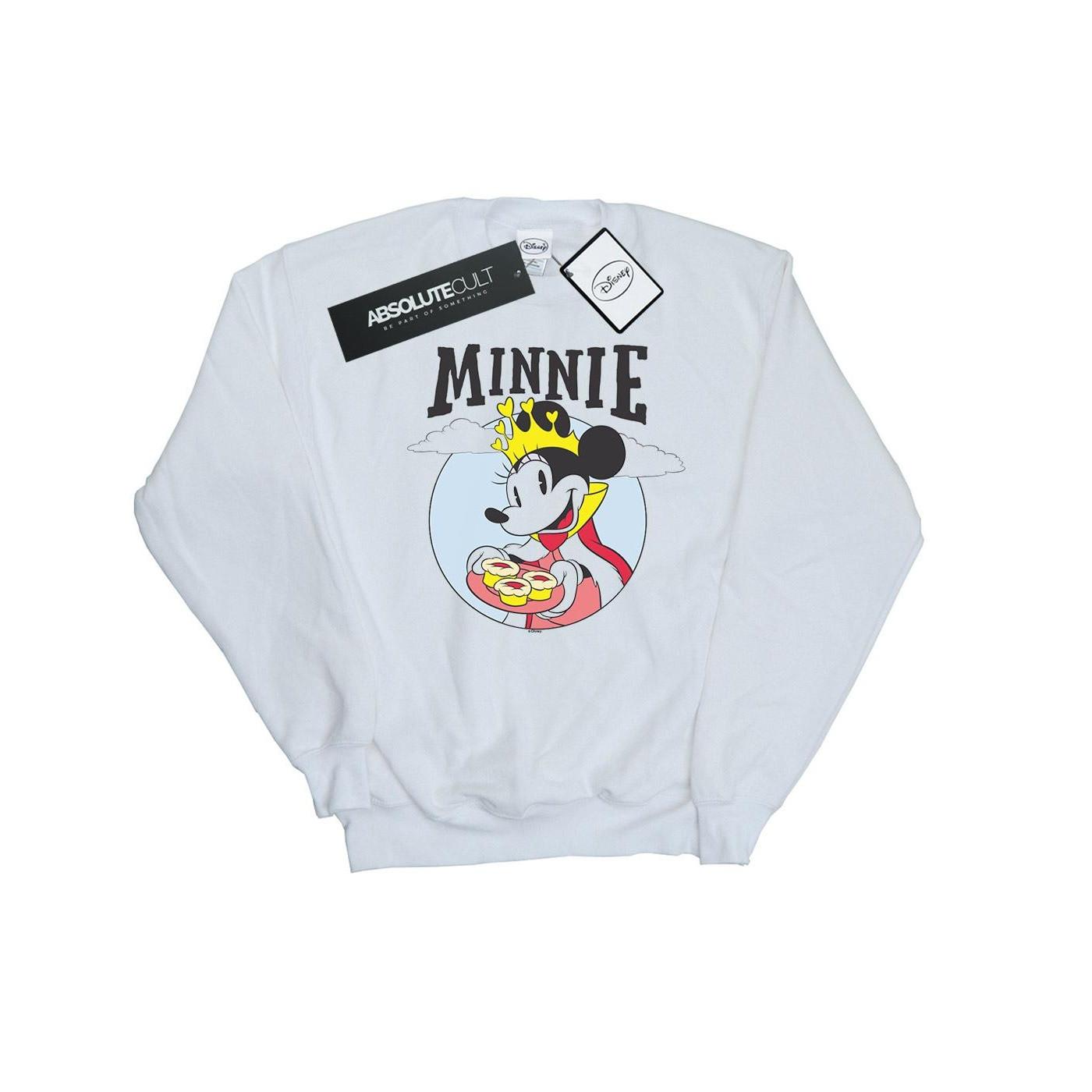 Minnie Mouse Queen Sweatshirt Damen Weiss S von Disney