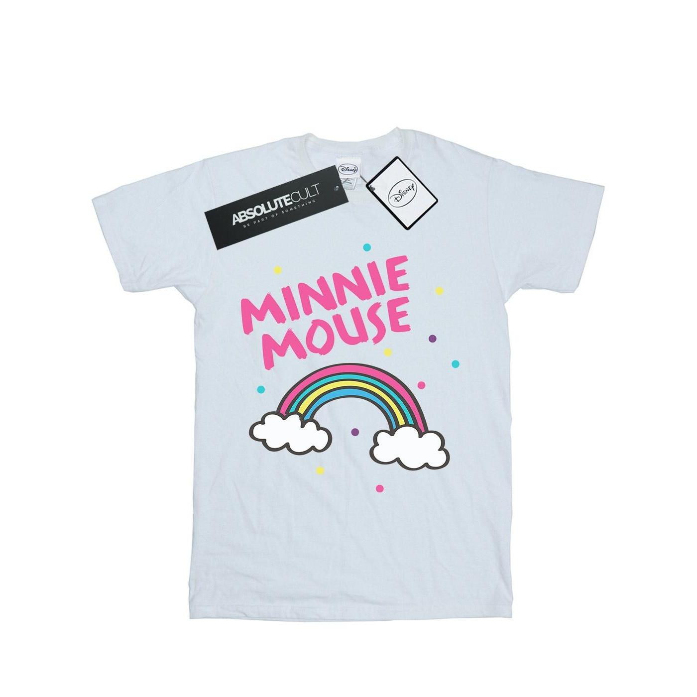 Minnie Mouse Rainbow Dots Tshirt Damen Weiss 3XL von Disney