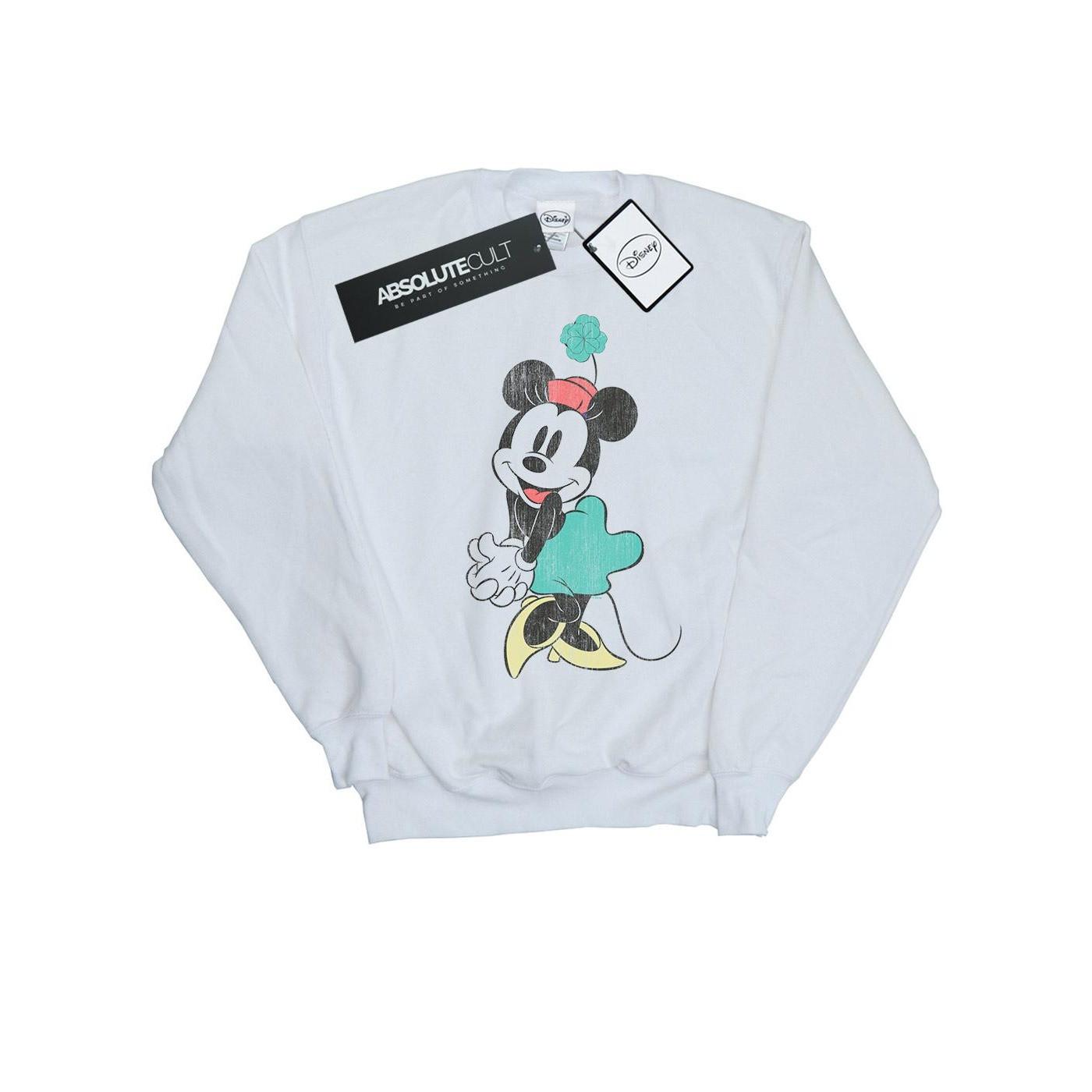 Minnie Mouse Shamrock Hat Sweatshirt Jungen Weiss 116 von Disney