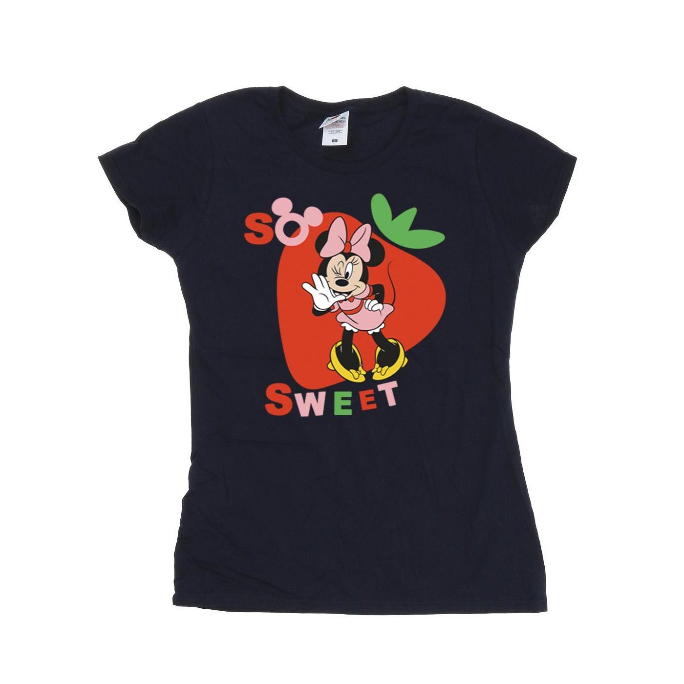 Minnie Mouse So Sweet Strawberry Tshirt Damen Marine M von Disney