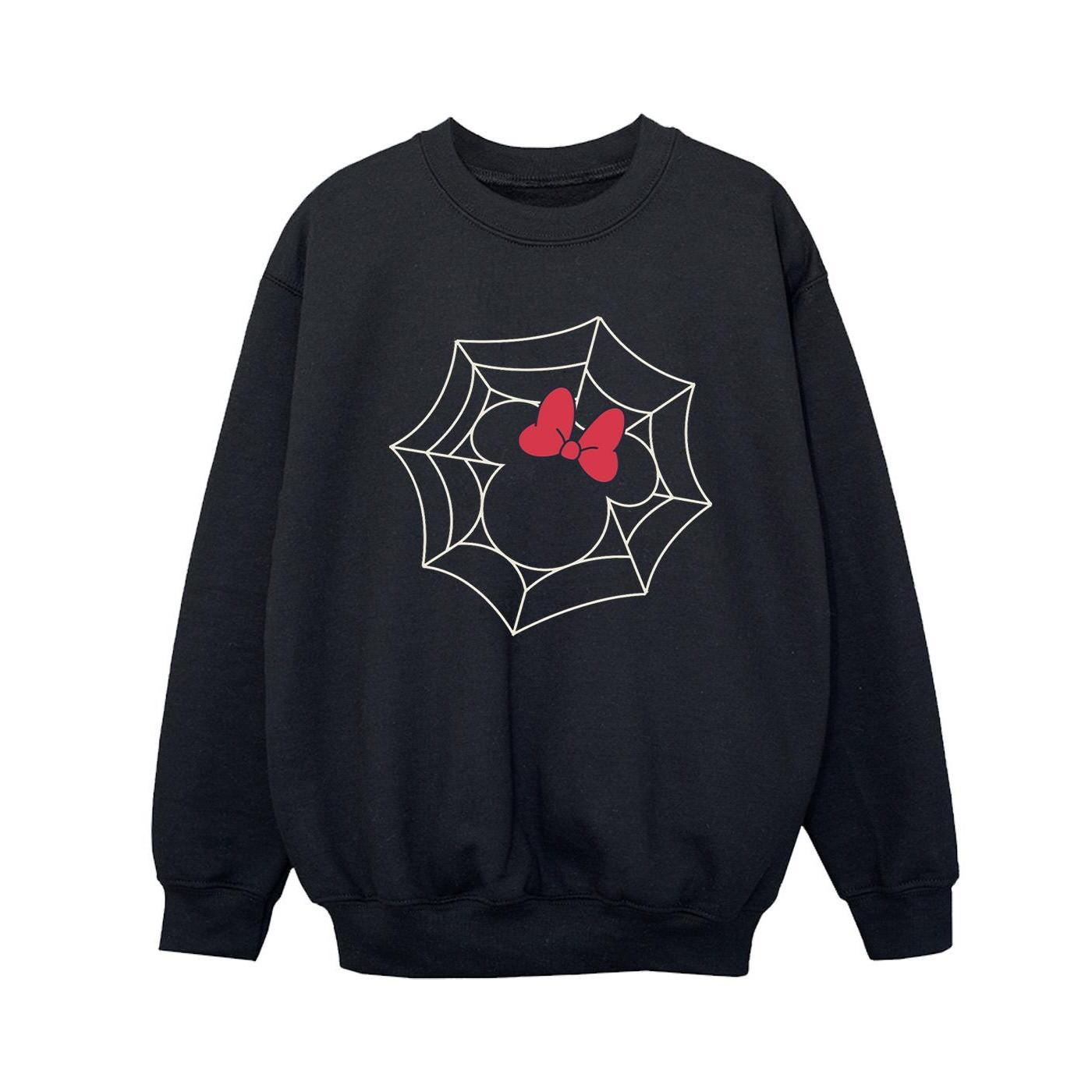 Minnie Mouse Spider Web Sweatshirt Jungen Schwarz 140/146 von Disney