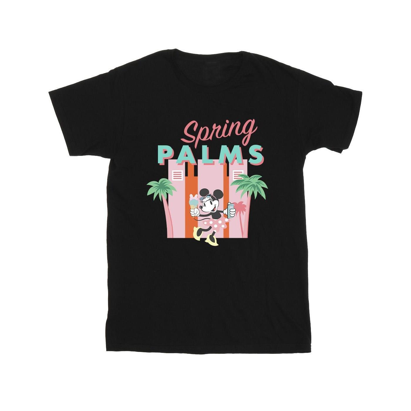 Minnie Mouse Spring Palms Tshirt Mädchen Schwarz 128 von Disney