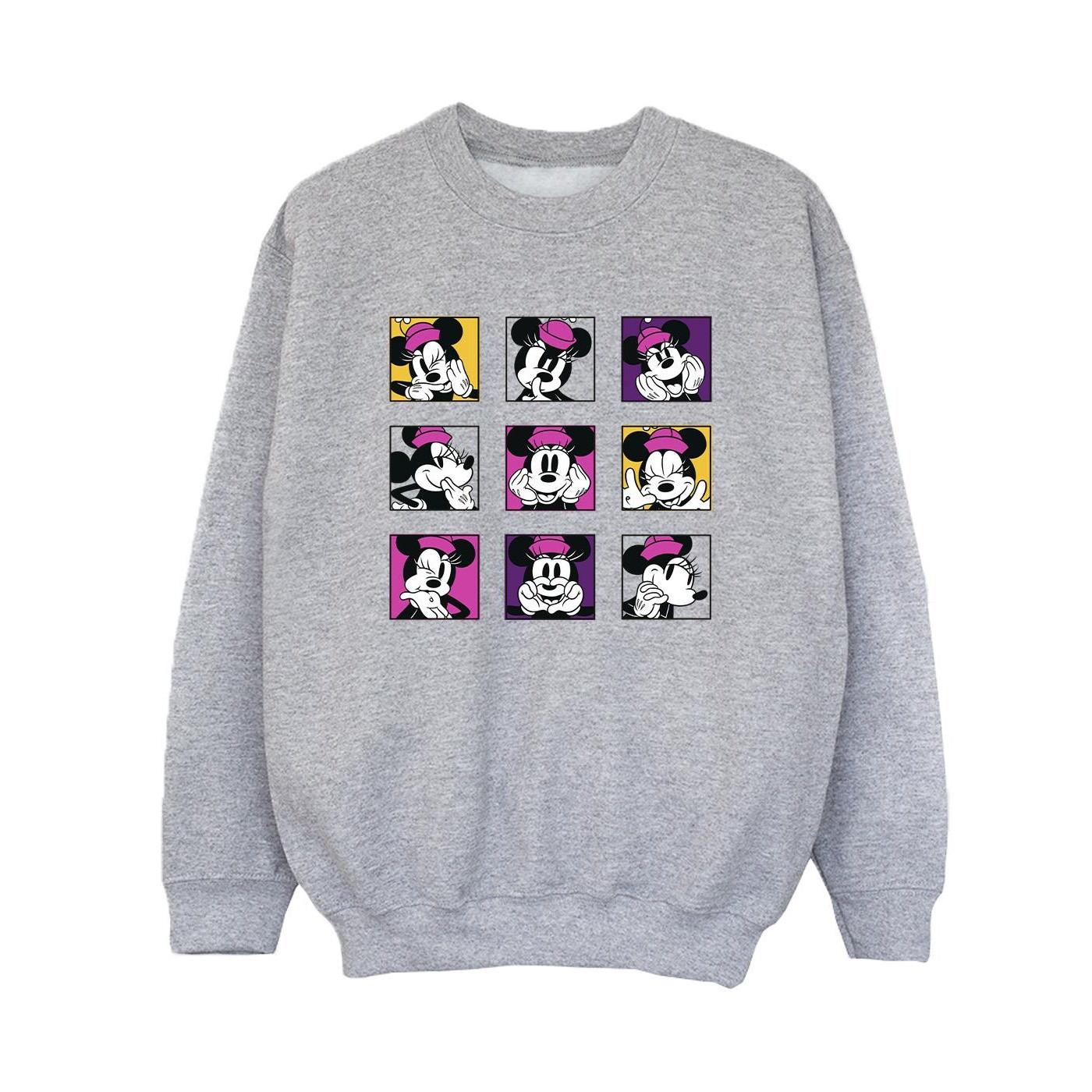 Minnie Mouse Squares Sweatshirt Jungen Grau 104 von Disney