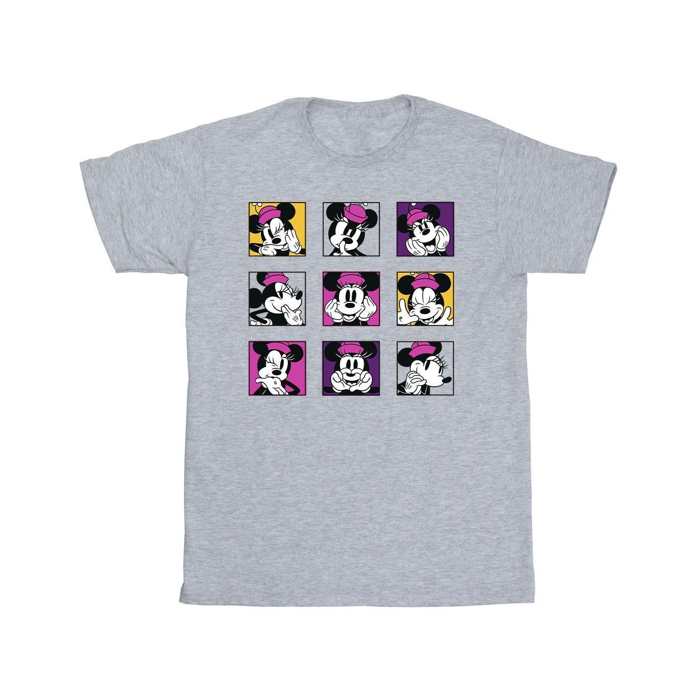 Minnie Mouse Squares Tshirt Jungen Grau 128 von Disney