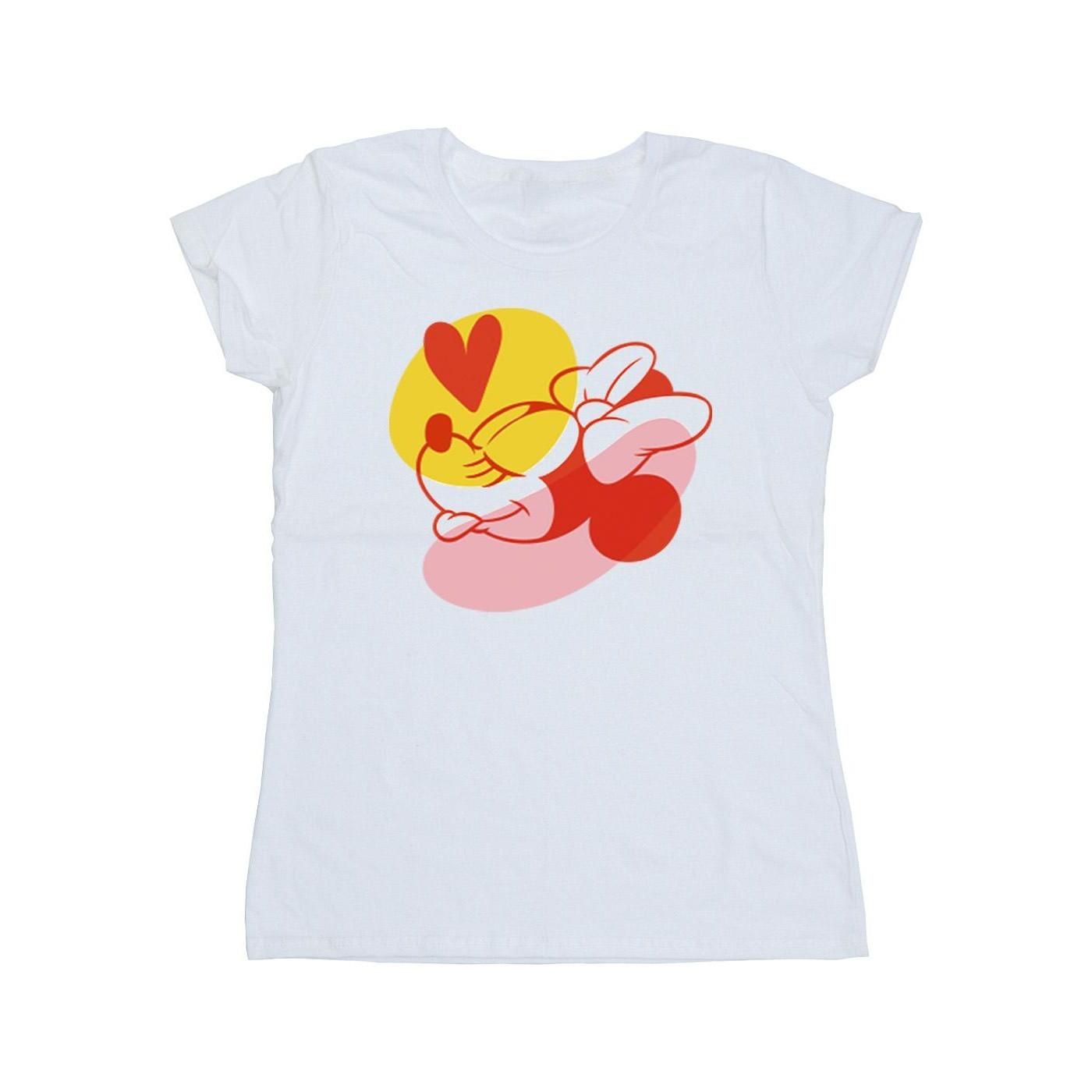 Minnie Mouse Tongue Heart Tshirt Damen Weiss XXL von Disney