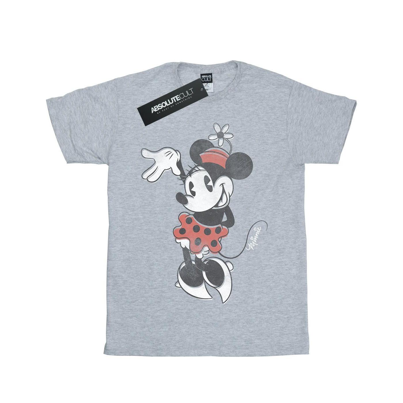 Minnie Mouse Waving Tshirt Mädchen Grau 128 von Disney