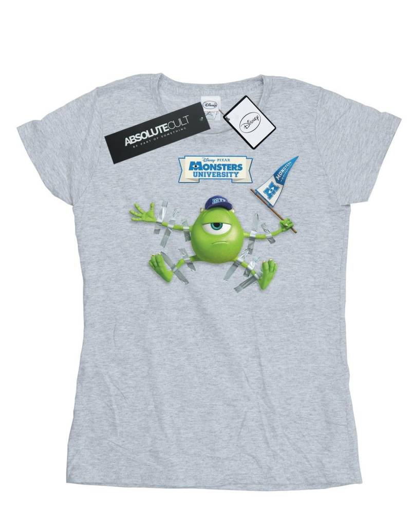 Monsters University Taped Mike Tshirt Damen Grau L von Disney