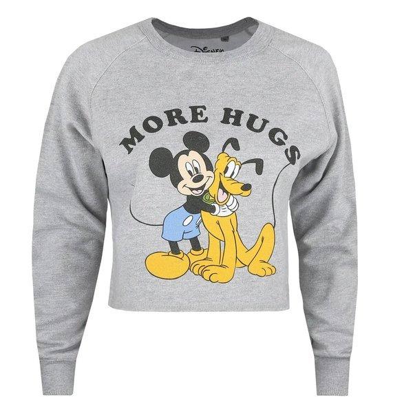 More Hugs Kurzes Sweatshirt Damen Grau L von Disney