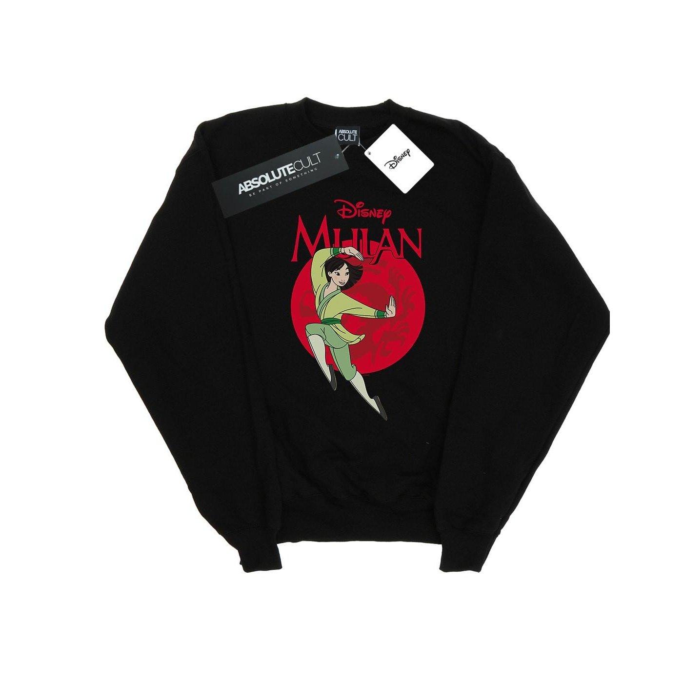 Mulan Dragon Circle Sweatshirt Unisex Schwarz 140/146 von Disney