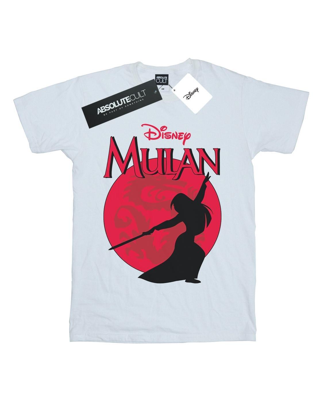 Mulan Dragon Silhouette Tshirt Damen Weiss 5XL von Disney