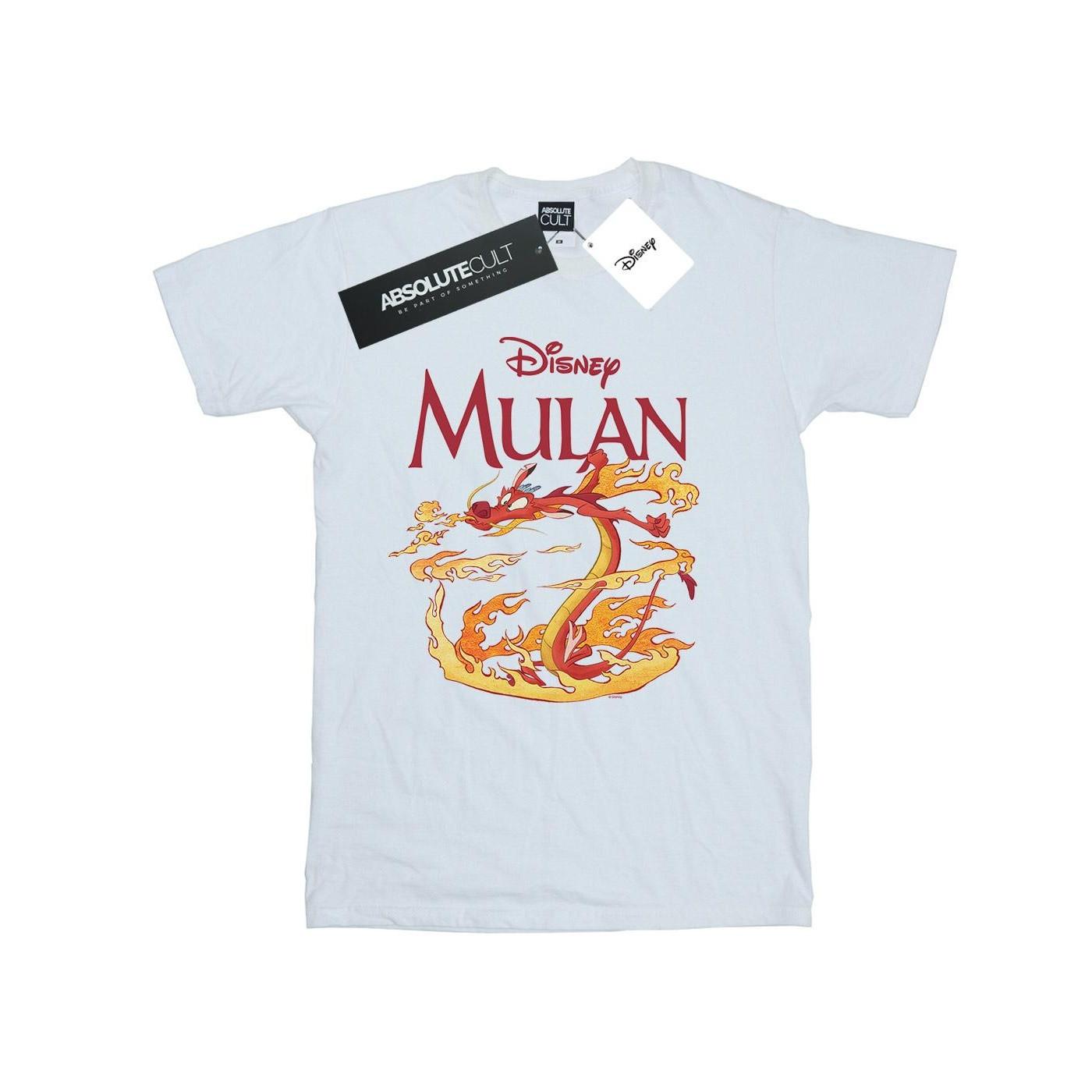Mulan Mushu Dragon Fire Tshirt Jungen Weiss 152-158 von Disney