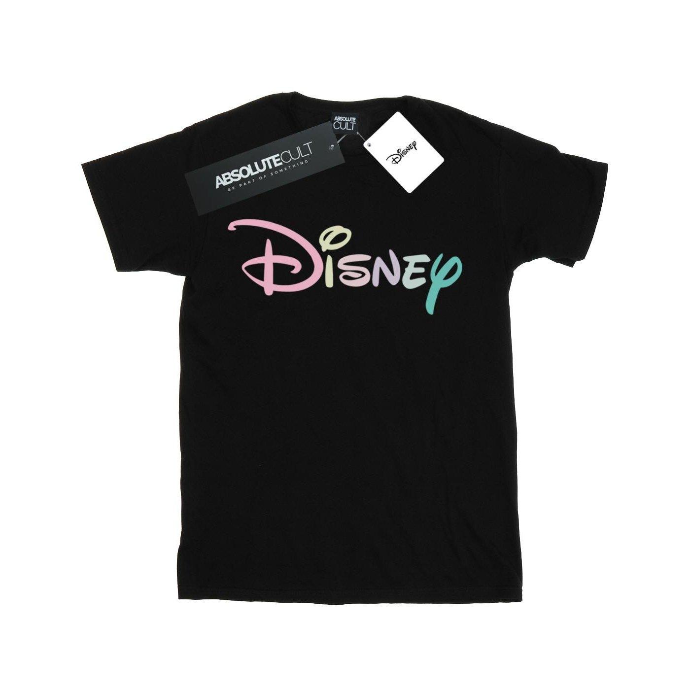Pastel Logo Tshirt Unisex Schwarz 140/146 von Disney