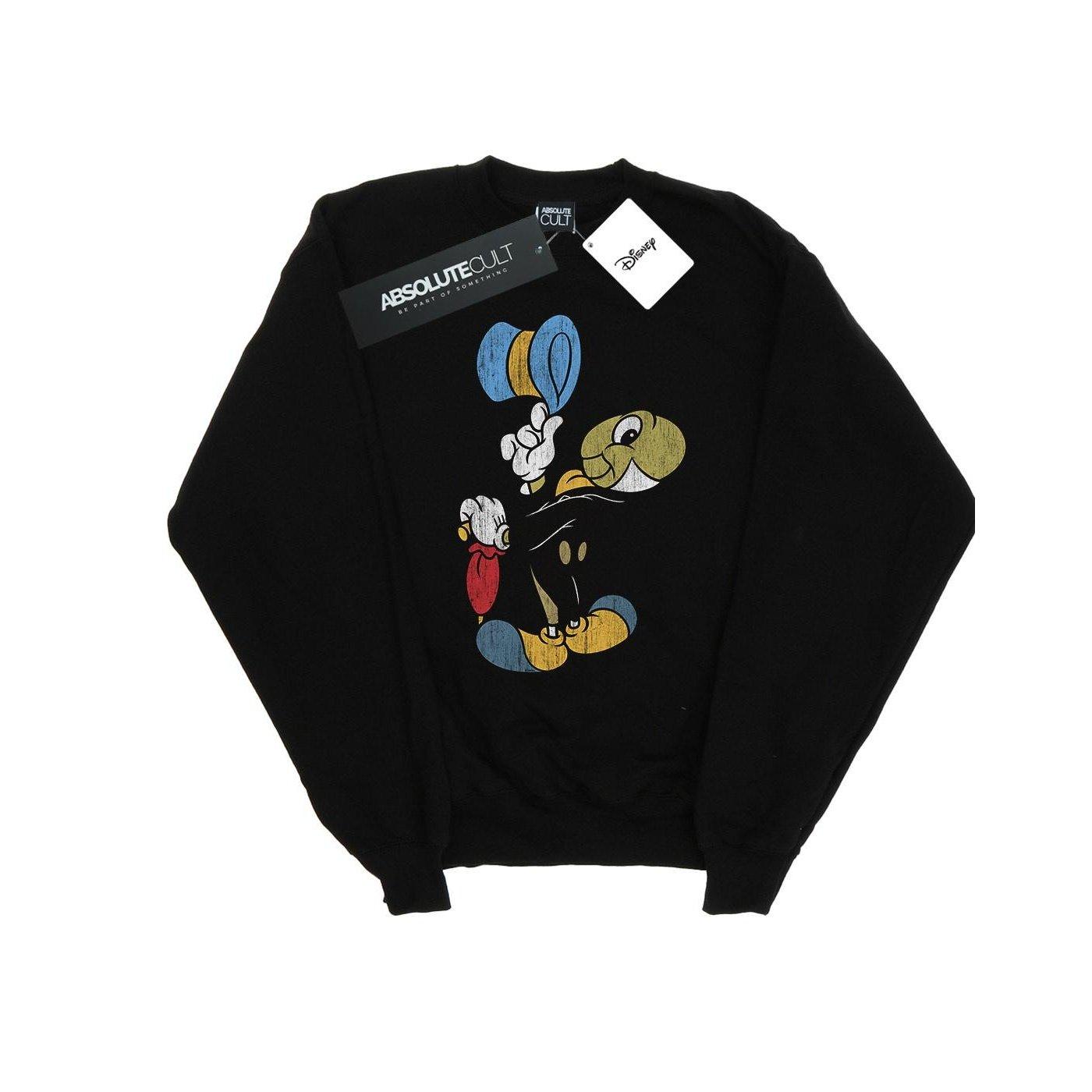 Pinocchio Jiminy Cricket Sweatshirt Unisex Schwarz 152-158 von Disney