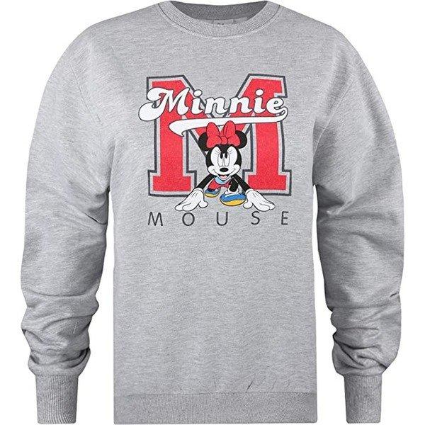 Sport Sweatshirt Rundhalsausschnitt Damen Grau M von Disney