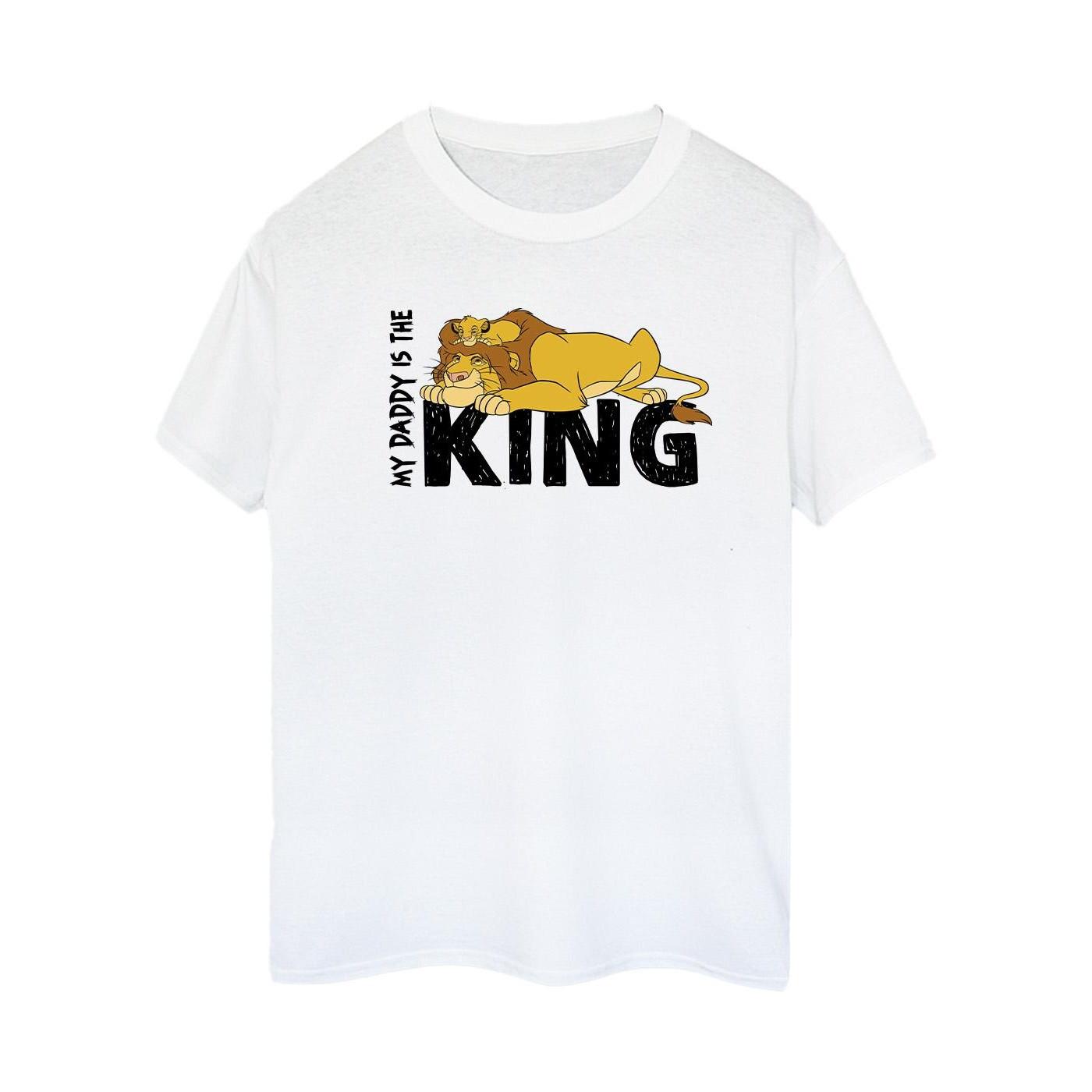 The Lion King Daddy Is King Tshirt Damen Weiss 5XL von Disney