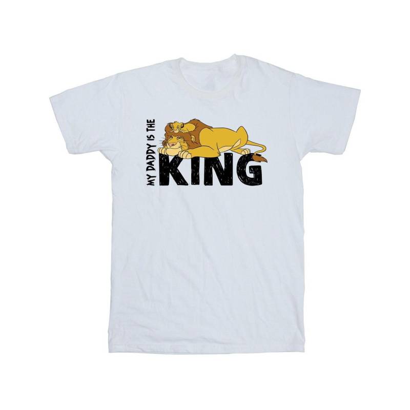 The Lion King Daddy Is King Tshirt Mädchen Weiss 128 von Disney