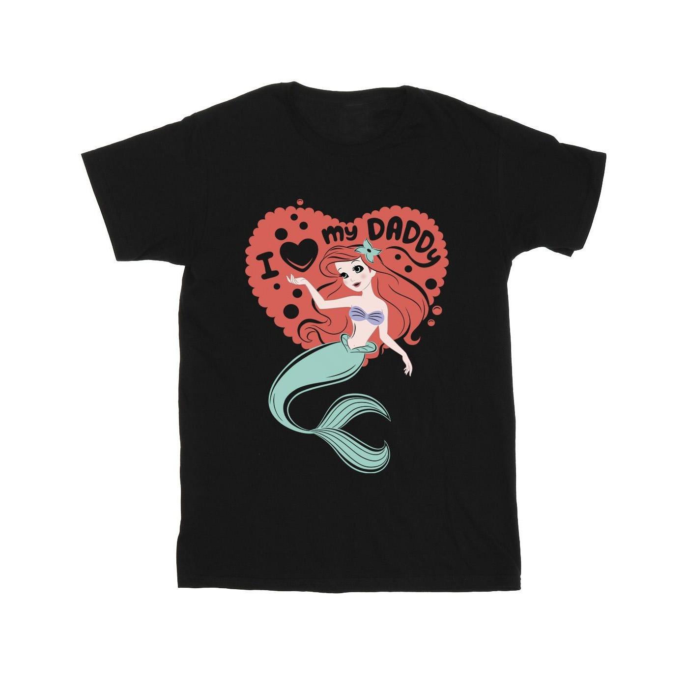 The Little Mermaid Love Daddy Tshirt Mädchen Schwarz 152-158 von Disney