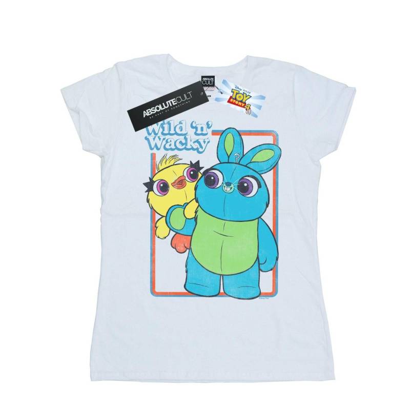 Toy Story 4 Duck And Bunny Wild And Wacky Tshirt Damen Weiss L von Disney