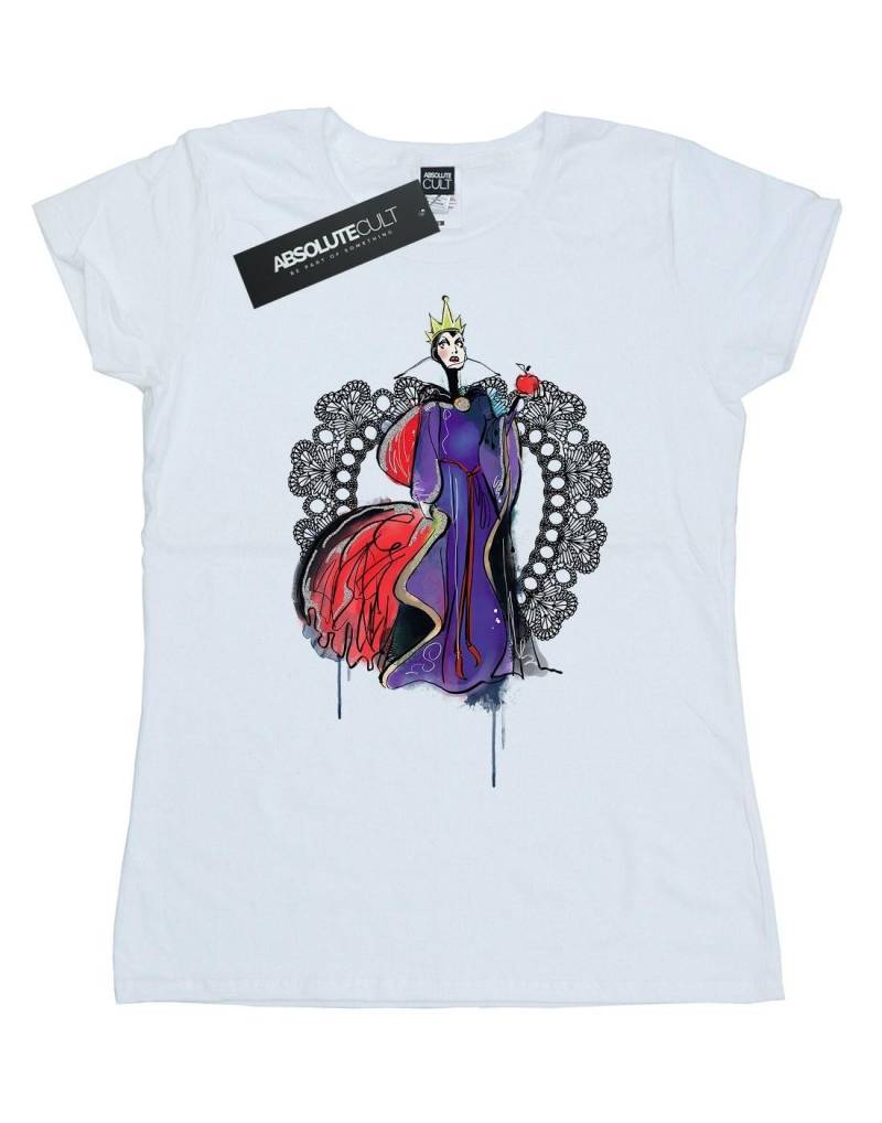 Villains Maleficent Sketch Tshirt Damen Weiss L von Disney